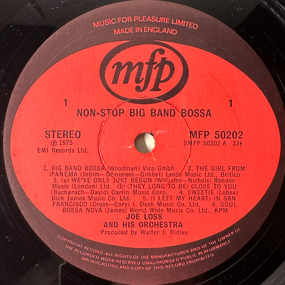 Joe Loss And His Orchestra ‎– Non-Stop Big Band Bossa (Англия 1975г.)