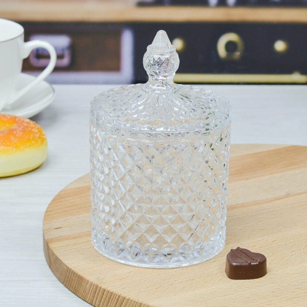 Ваза для варенья и меда 300мл, d8,5см h14см, TG016