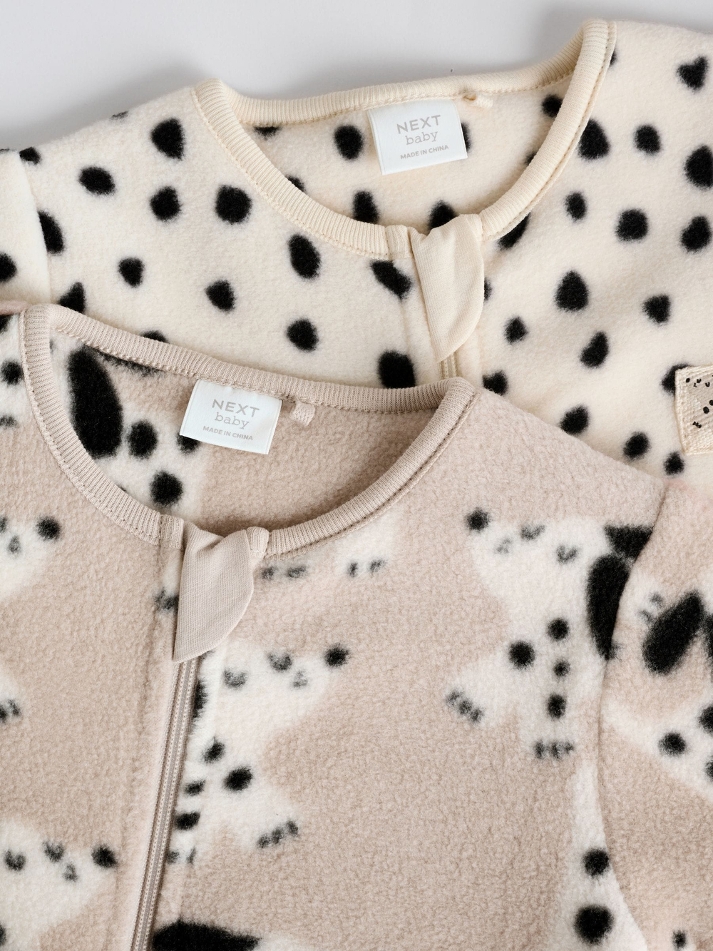 Комбинезон / Cлип для малышей флисовый Next F73-334, 2 шт., Молочный, Бежевый