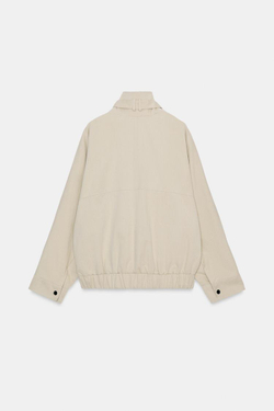 ZARA БОМБЕР ОВЕРСАЙЗ С ВЫСОКИМ ВОРОТНИКОМ, РЫЖЕВАТО-КОРИЧНЕВЫЙ