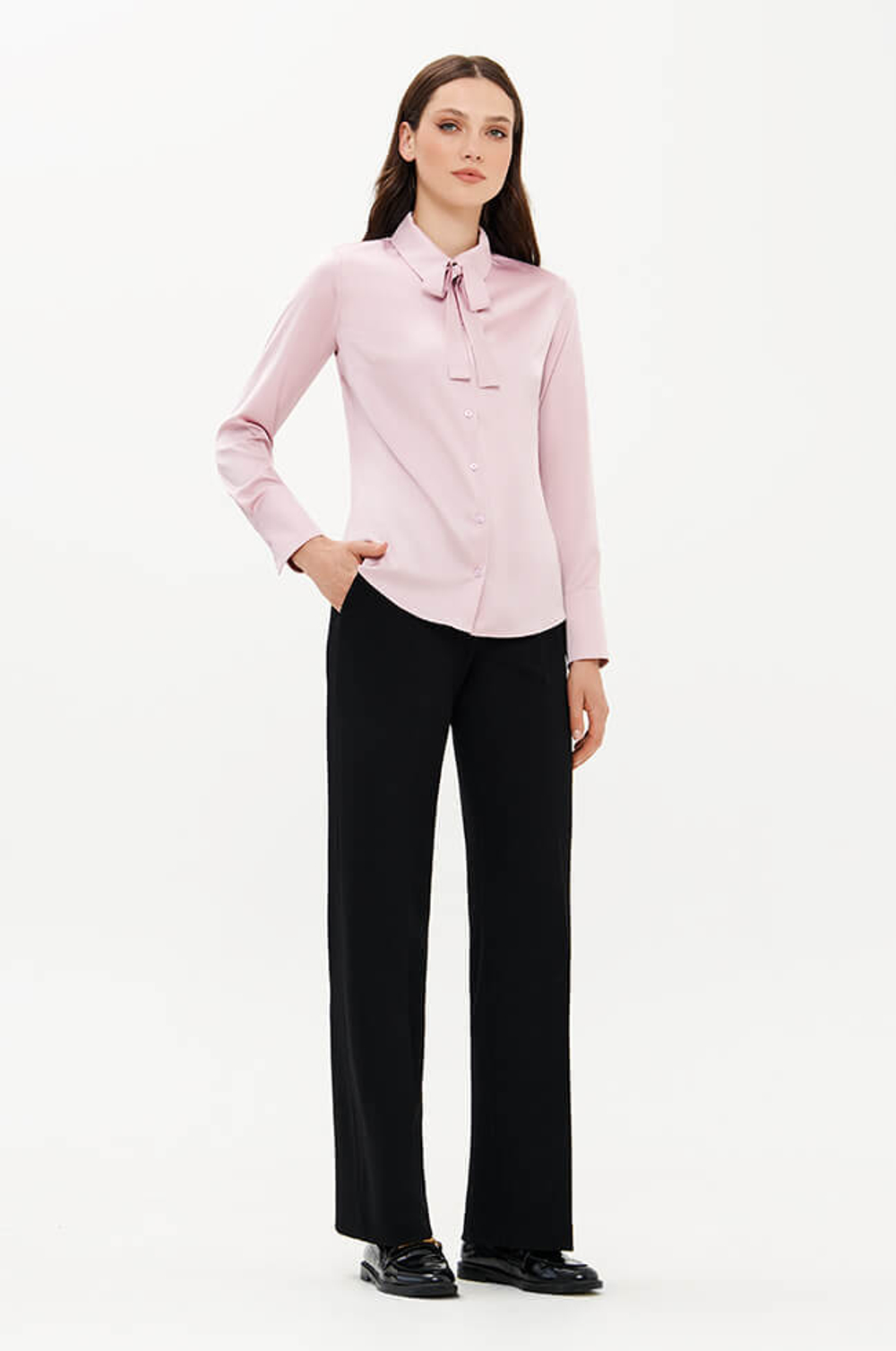 23346 Блузка женская (пепельно-розовый)