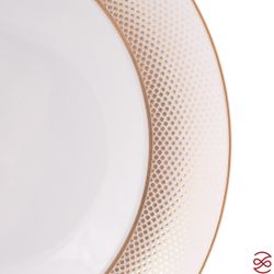 Набор глубоких тарелок Falkenporzellan Deluxe Shape - Rio White Gold 23,5 см (6 шт)