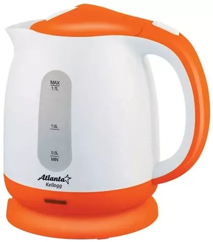 Чайник электрический ATLANTA ATH-2371 оранжевый  пластиковый