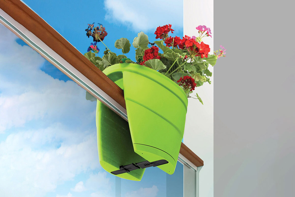 Цветочница-кашпо на перила Lilac, бежевый