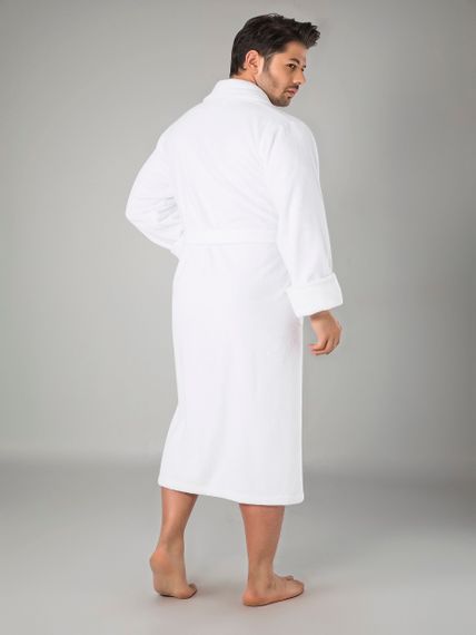 Мужской махровый халат 8600 белый Турция