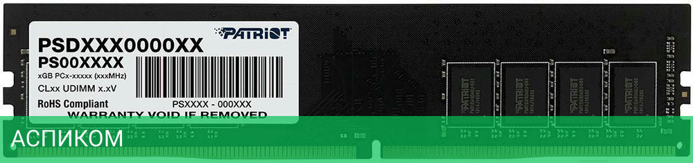 Оперативная память Patriot DDR4 8GB Signature RTL (PSD48G32002)