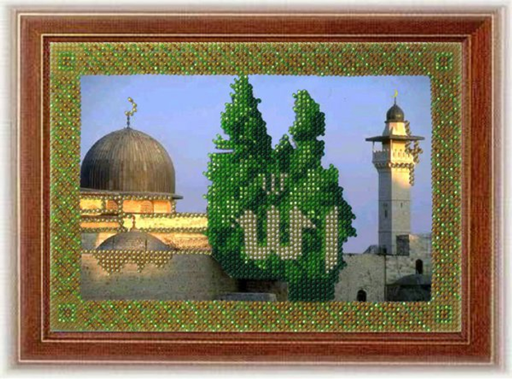 Тема: Религия, восток¶Техника: Вышивание бисером. Частичная вышивка.¶Размер: 13,5х20 см¶Основа: Ткан