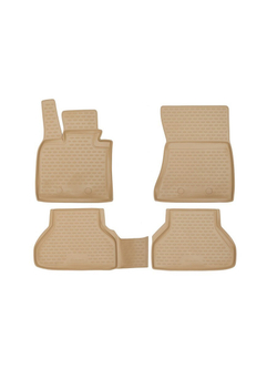 Коврики в салон для BMW X6 2009-, 4 шт. (полиуретан, бежевые) NLC.05.18.212K