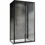 Душевой уголок Abber Schwarzer Diamant 160x50 AG30160BH-S50B-S50B стекло прозрачное/профиль черный