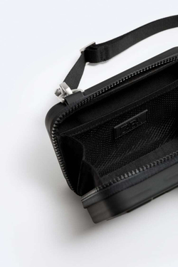 ZARA ЖЕСТКАЯ СУМКА-КОРОБОЧКА, ЧЕРНЫЙ