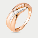 Кольцо женское из розового золота 585 пробы с фианитами (арт. 022331-1102)