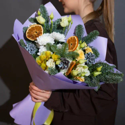 Букет цветов Ледяной цитрус
