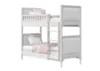 Кровать двухъярусная Elit (белый, серая ткань)