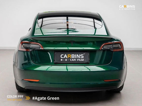 Carbins Color PPF Agate Green GP 0109 зеленая цветная полиуретановая защитная антигравийная пленка