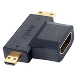 Переходник HDMI(f)xMiniHDMIxMicroHDMI(m) Perfeo A7006