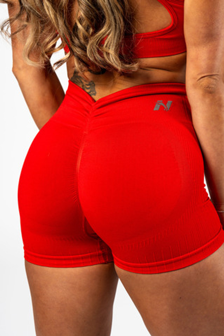 Шорты High Waisted Push-Up Shorts TOTALLY SEAMLESS 304 Красные