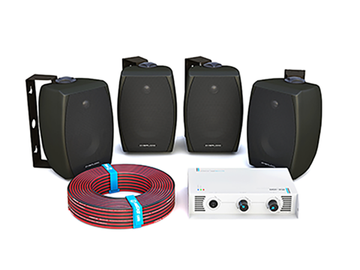 CVGAUDIO STUDYSET-W4BL - комплект звукового оборудования и коммутации для систем трансляции фоновой музыки