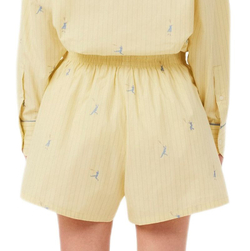 Женские Шорты теннисные Lacoste Cotton Poplin Boxer - yellow/blue