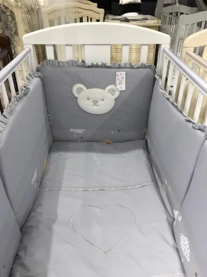 Набор в кровать для новорожденных Lollycottons Deni, Серый