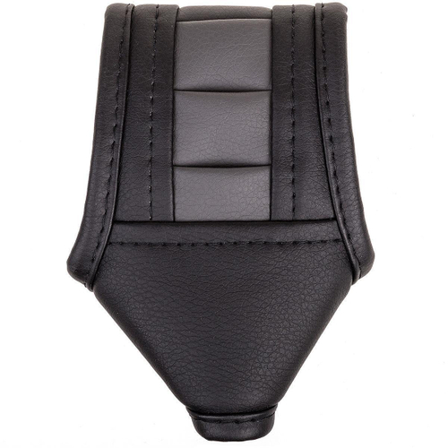 Чехол ручки АКПП кожа круглый черно-серый Skyway