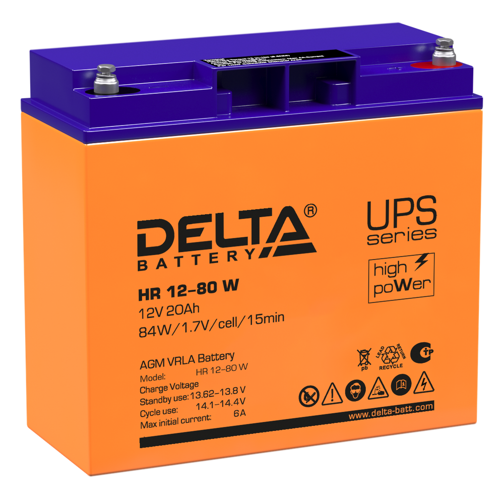Аккумуляторные батареи DELTA HR 12-80 W
