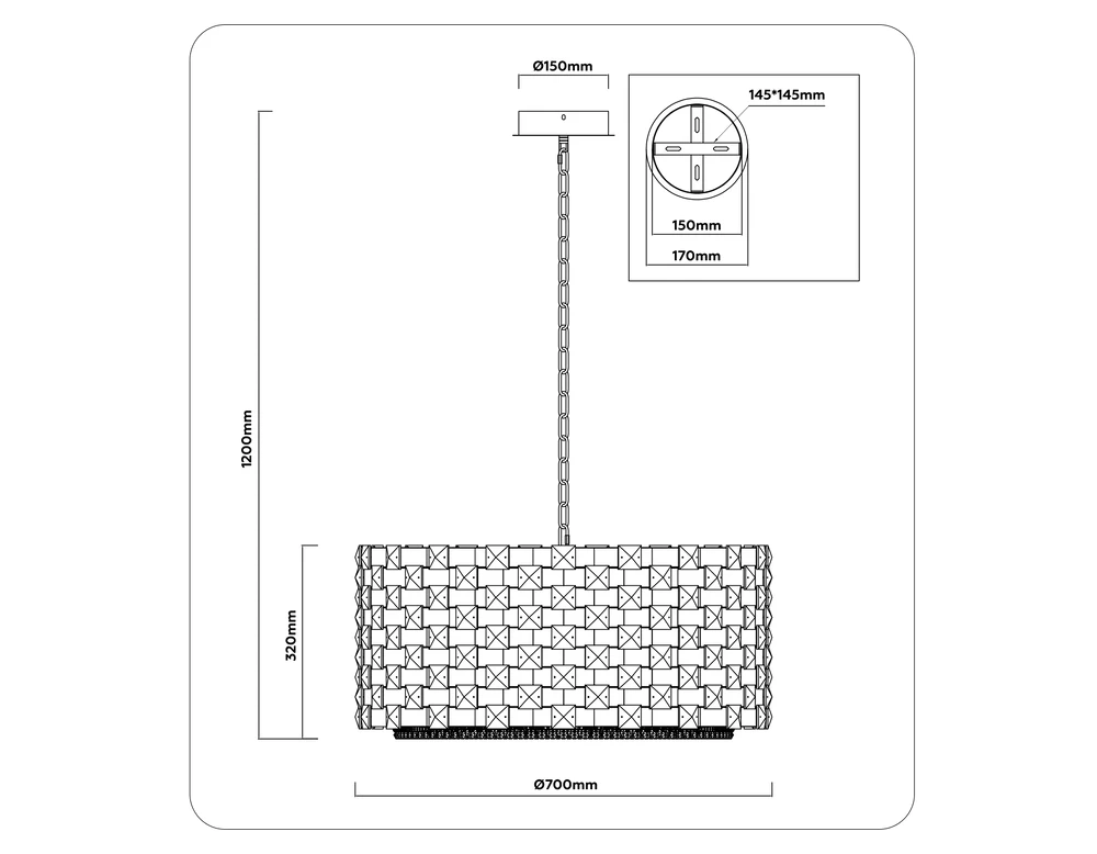 Подвесная люстра Ambrella light CRYSTAL LH41006