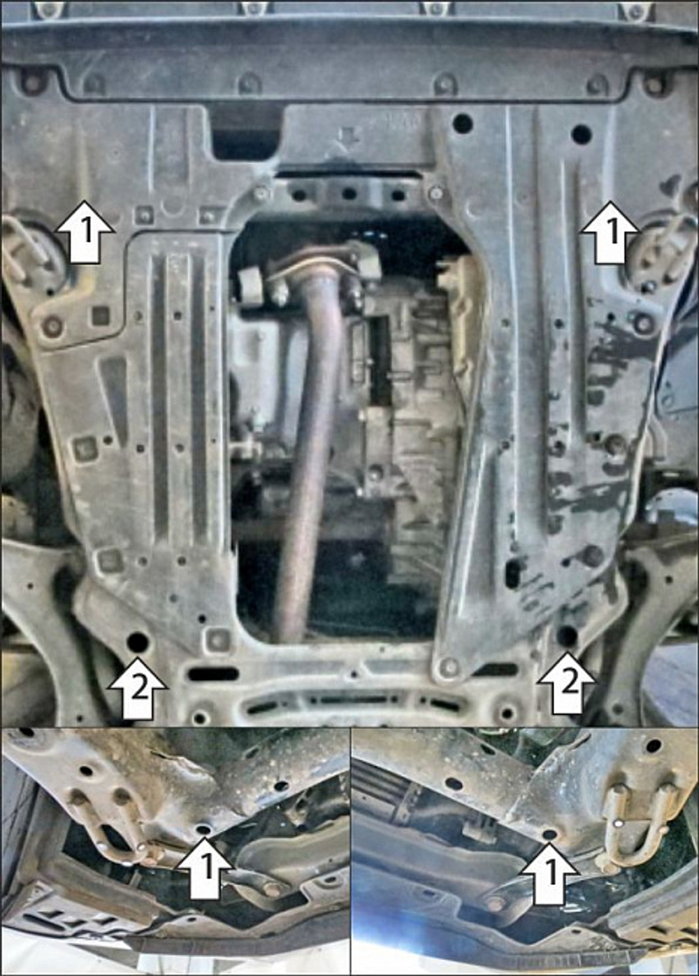 Защита стальная для Honda Stepwgn, FWD; V=1,5 АКПП, 2015-2022 Motodor.70813