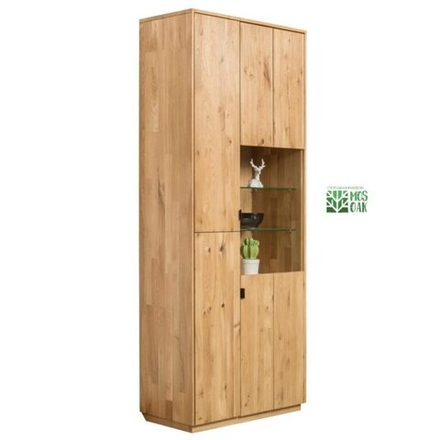 Шкаф с витриной Бруклин-1 из массива дуба