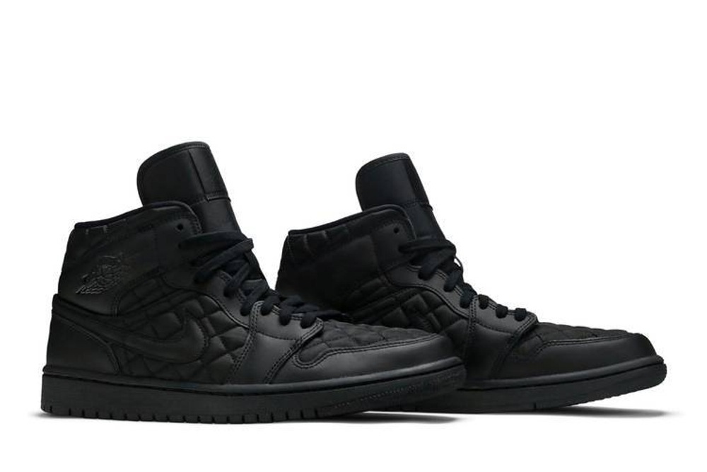 Кроссовки Jordan Air Jordan 1 Mid Se "Black Quilted" (Женская размерная сетка)