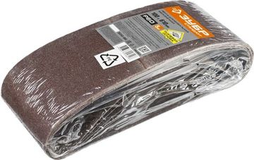 ЗУБР 100 х 610 мм, P60, лента шлифовальная СТАНДАРТ, для ЛШМ, 5 шт.