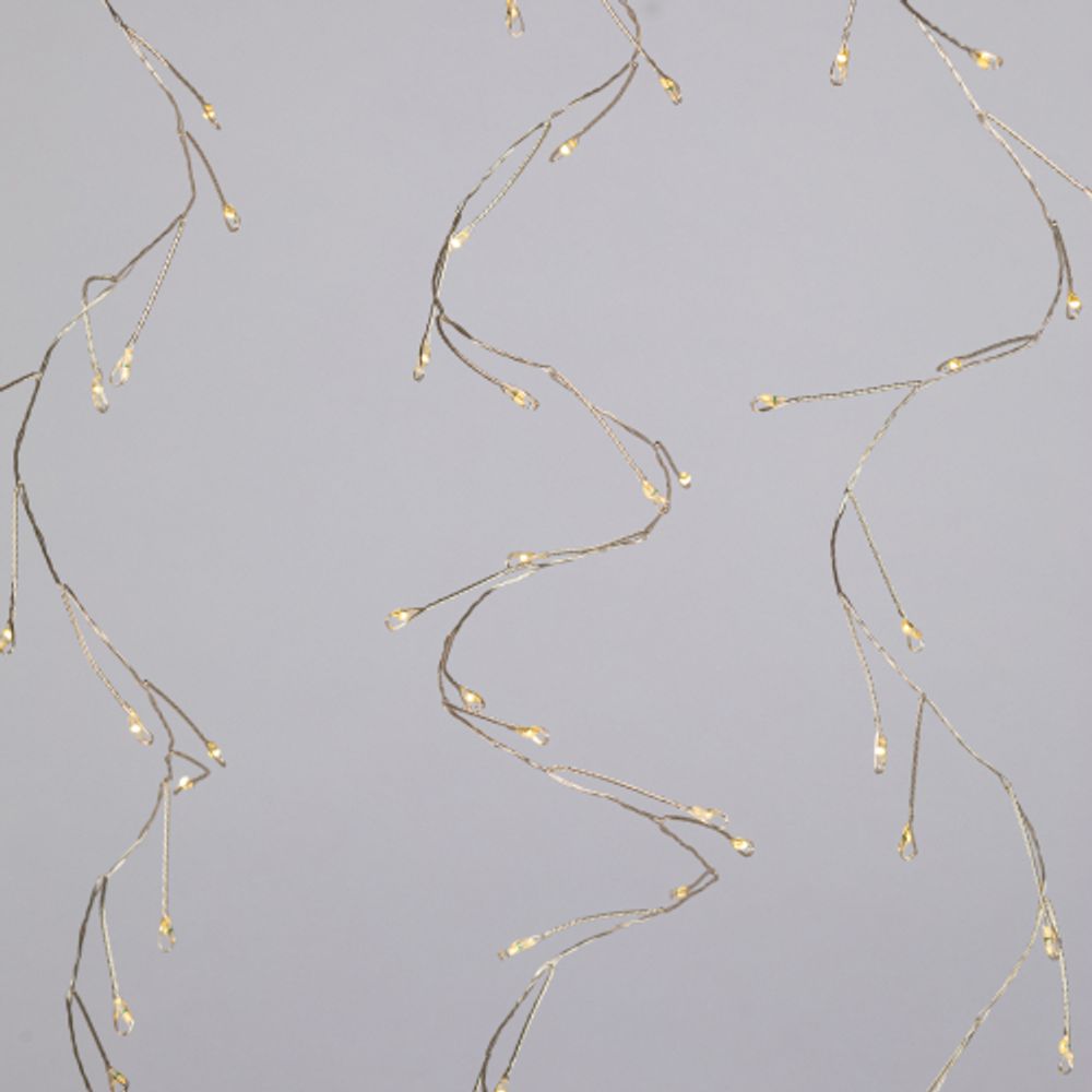 Светодиодная новогодняя гирлянда ЭРА ENIZ-800W занавес Роса-мишура 3*2 м теплый свет 800 microled IP20