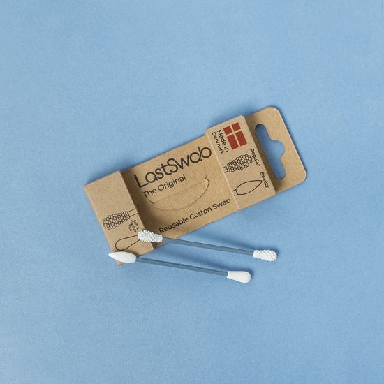 Ухочистка и палочка для макияжа LastSwab голубая