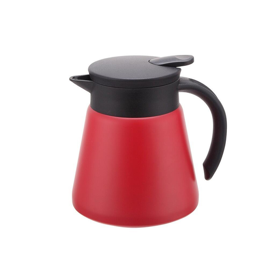 Кофейник-термос 0,6 л d 11,8 см h15,5 см красный нерж. SUNNEX