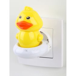 Ночник - светильник светодиодный ЭРА NN-609-SW-Y в розетку с выключателем желтый