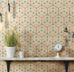 Ennface Pattern Kaleidoscope Blue 22x25