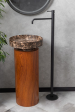 Напольный смеситель для раковины Boheme Uno 107-B Black