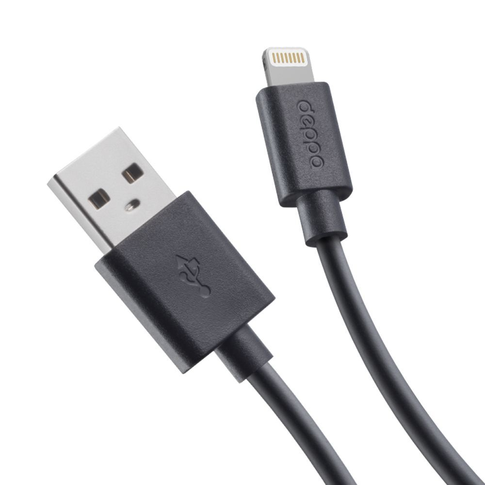 Дата-кабель USB - Lightning, 2м, черный