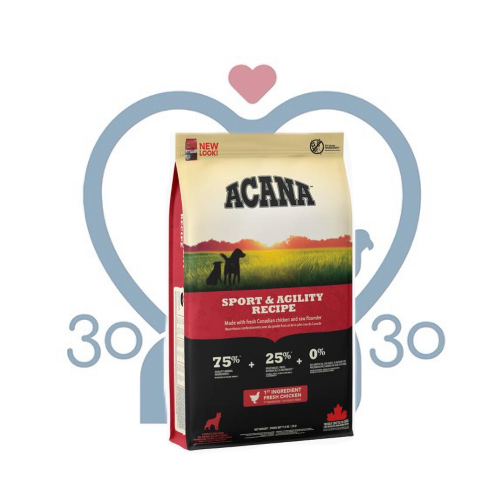 ACANA DOG SPORT AGILITY 17 кг /беззерновой корм для активных и служебных собак 17 кг