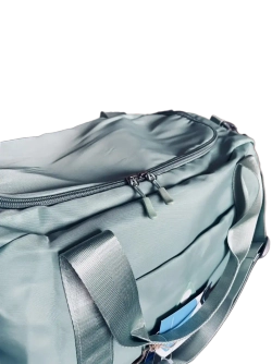 Сумка дорожная зелёная из плотного текстиля вместительная QOZA