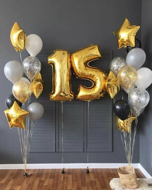 Композиция из шаров для Ребенка на 15 лет
