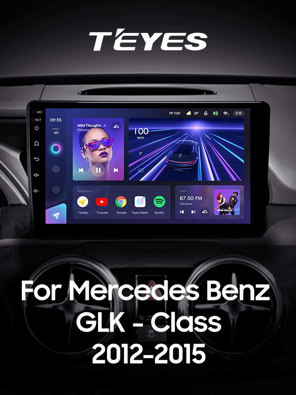 Teyes CC3 9"для Mercedes Benz GLK-Class 2012-2015