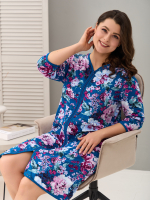 Халат Х-262/индиго-цветущийсад