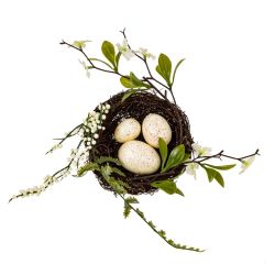 GAEM Изделие декоративное "Гнездо пасхальное", L16 W16 H6 см, 3в.