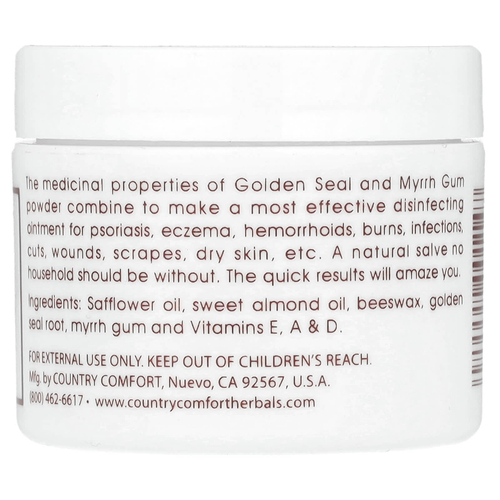 Country Comfort, Herbal Savvy, Golden Seal-Myrrh, мазь на основе гидрастиса и мирры, 57 г (2 унции)