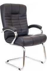 Кресло для посетителей Everprof Atlant CF Экокожа Черный