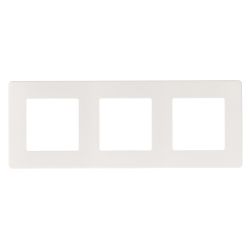 Рамка для розеток и выключателей ЭРА Серия 12 12-5103-01 на 3 поста, Сатин, белый