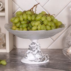 Фруктовница-конфетница Ирис Визир Античное Серебро