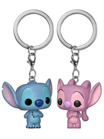 Набор брелоков Funko Pocket POP! Disney Lilo & Stitch Stitch & Angel 2шт 36370 / Фигурка-брелок Фанко по мотивам мультфильма "Лило и Стич", Стич и Энджил