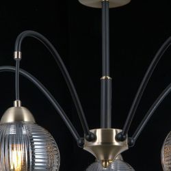 Люстра на штанге ILLUMICO  IL0433-5PSQ-79 BK AB