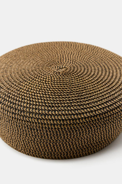 ZARA КОМБИНИРОВАННАЯ КЕПКА, ЭКРЮ/ЧЕРНЫЙ